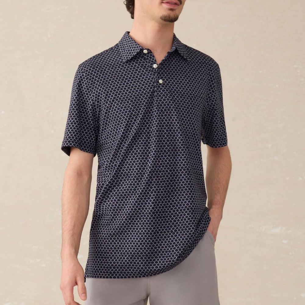 Faherty Short-Sleeve Movement Pique Polo